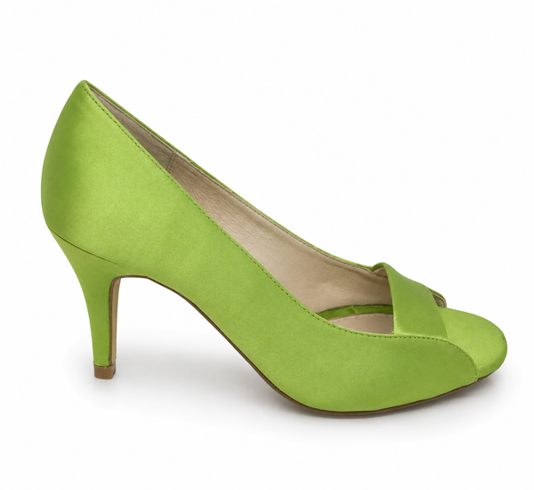 Lily Rose Gidget Heel 2 Colours ~ Green ~ Patent Leather