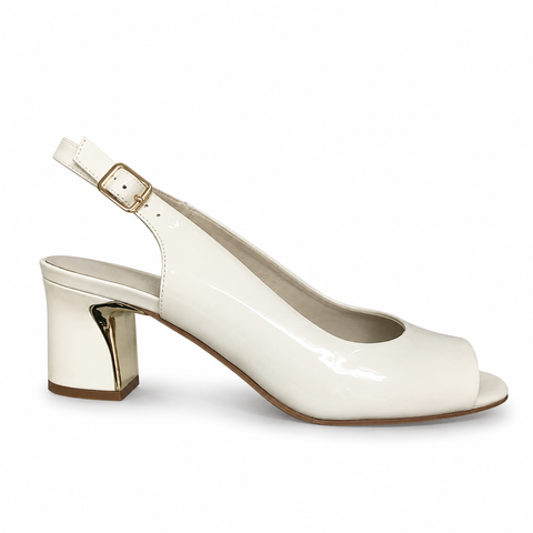 Django & Juliette ~ Jianas ~ 2 Colours ~ Patent Navy ~ Patent Ivory ~ Leather