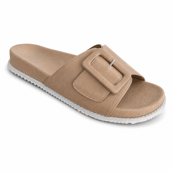 Ziera Hanyu 3 Colours ~ Black ~ Tan ~ Cafe ~ Leather Slide