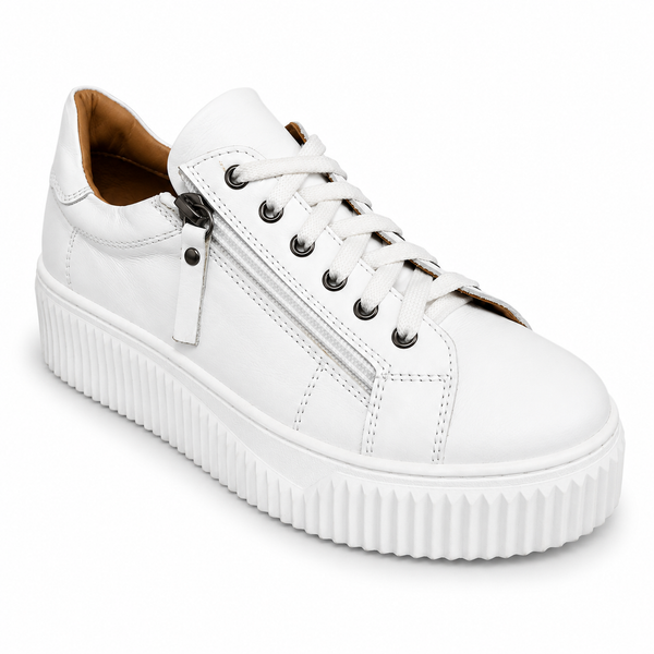 Sala Bonnie ~ 3 Colours ~ Black/White ~ White ~ Dark Stone ~ Leather Sneaker