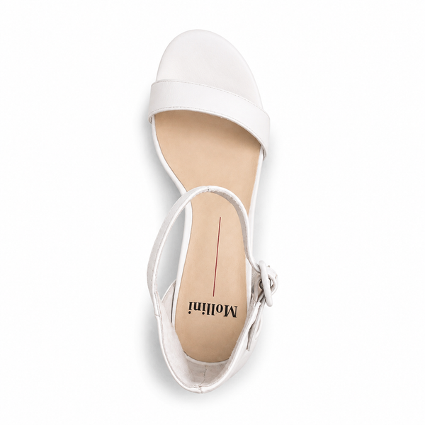 Mollini Gessie Heel ~ Nude ~ Tan ~ Black ~ White ~ Leather Heel