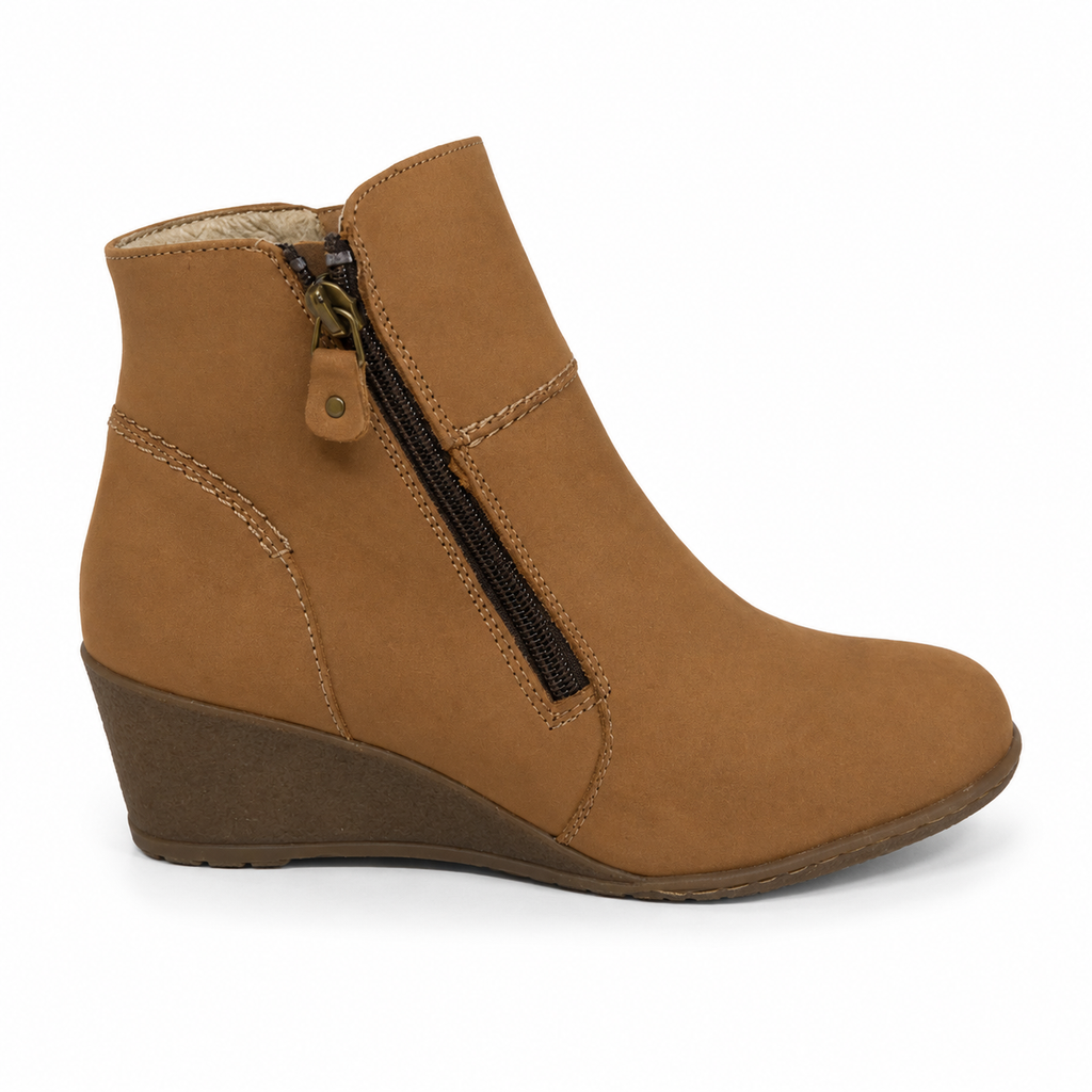 Kiarflex Klark Wedge 3 Colours ~ Black ~ Tan ~ Navy ~ Leather Boot