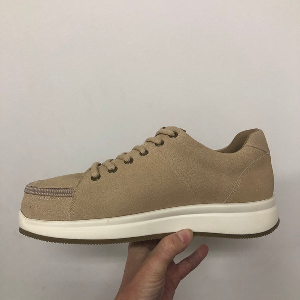 CBD Zippy Zippered Sneaker ~ Sand Suede