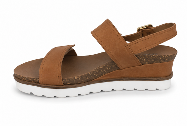 Django & Juliette Burt Leather Wedge Heel 5 Colours ~ Coral ~ Blue ~ Cafe ~ Black ~ Tan