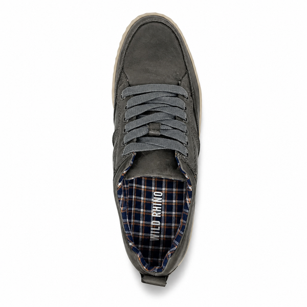 Wild Rhino Pablo Grey Leather Mens Shoe