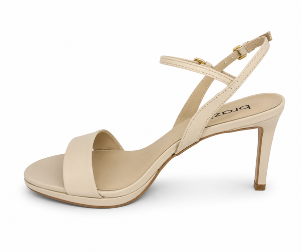 Brazilio Heel Nude Leather Heel