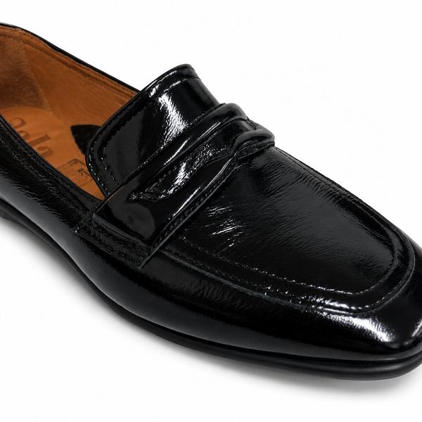 Sala Samantha Black Patent Penny Loafer
