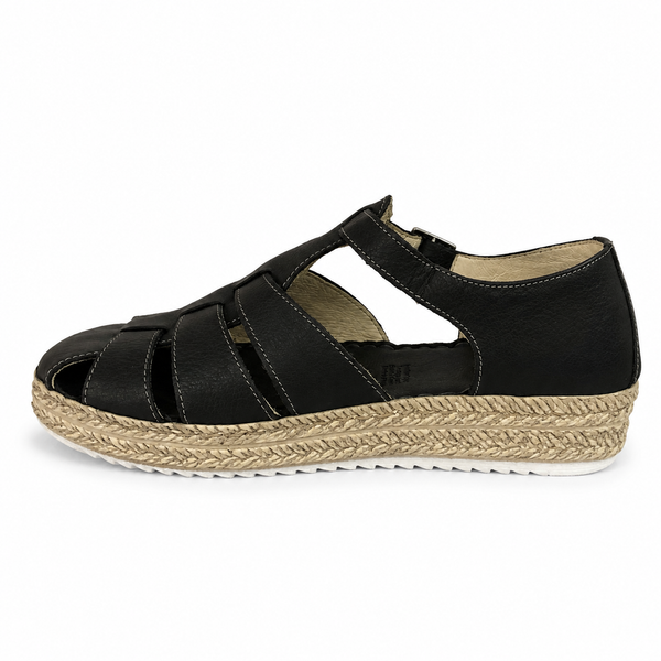 Sala Eddie Fisherman Sandal ~ Black ~ Taupe ~ White