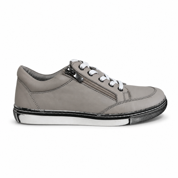 Sala Ronnie ~ Black ~ Tan ~ Taupe ~ White ~ Navy ~ Leather Zip Shoe
