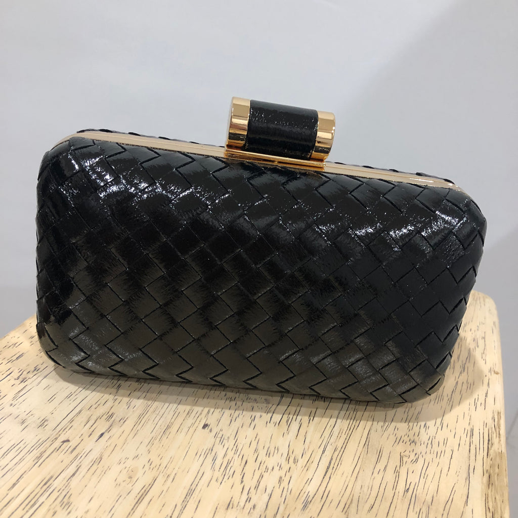 GLAMOUR ~ Black Woven Clutch