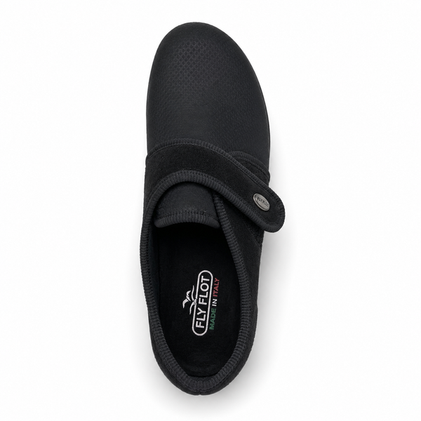 Fly Flot Black Velcro Slipper