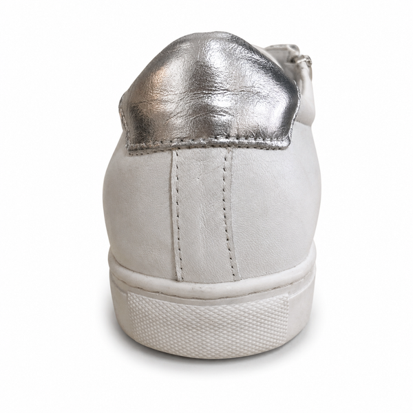 Cabello Ultimate ~ White Silver ~ Black White ~ White Taupe ~ Leather Sneaker