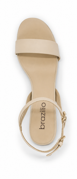 Brazilio Heel Nude Leather Heel