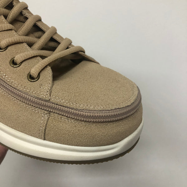 CBD Zippy Zippered Sneaker ~ Sand Suede