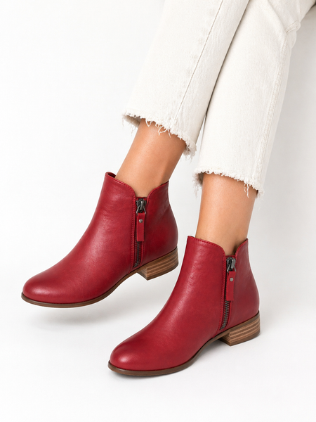 Django & Juliette Fabian ~ Red ~ Leather boot