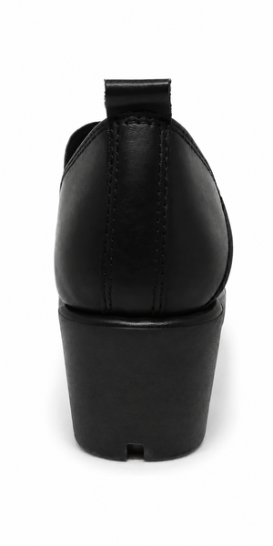 The Flexx Slipslop Black Leather Wedge