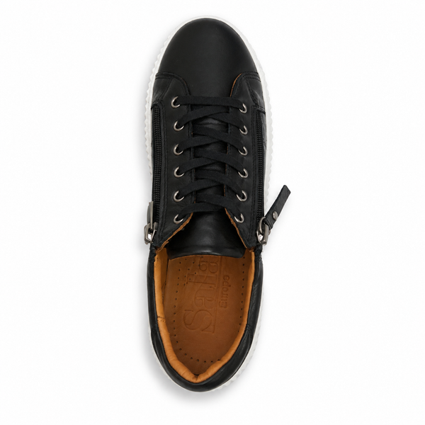 Sala Bonnie ~ 3 Colours ~ Black/White ~ White ~ Dark Stone ~ Leather Sneaker