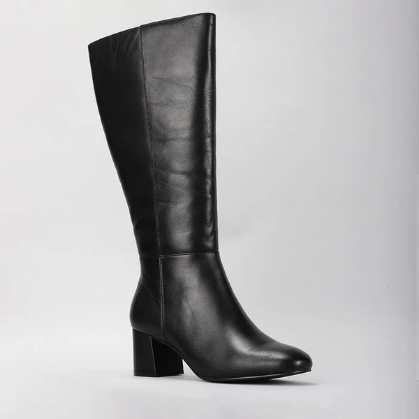 LeSansa Robel Long Tall Knee High Boot 2 Colours ~ Black ~ Chocolate Leather