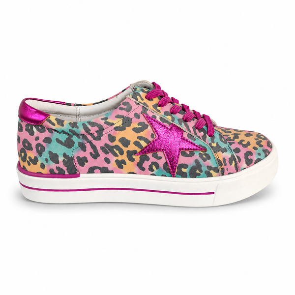 Ziera Alysia 2 Colours ~ Multi Leopard Bright ~ Milk Ivory ~ Leather Sneaker