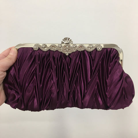 Plum Purple Evening Clutch Bag