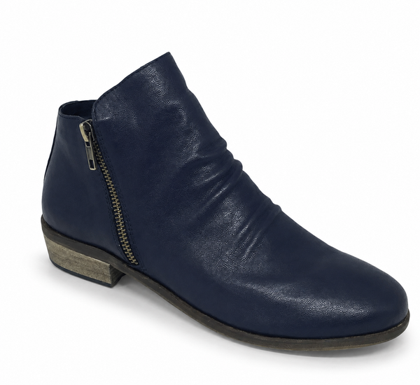 Django & Juliette Split Twin Zip Leather Boot ~ Mocca ~ Navy ~ Tan ~ Black ~ New Cognac