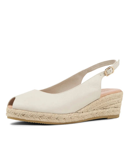 Django & Juliette Saniarly ~ Almond ~ Black ~ Tan ~ Leather Wedge