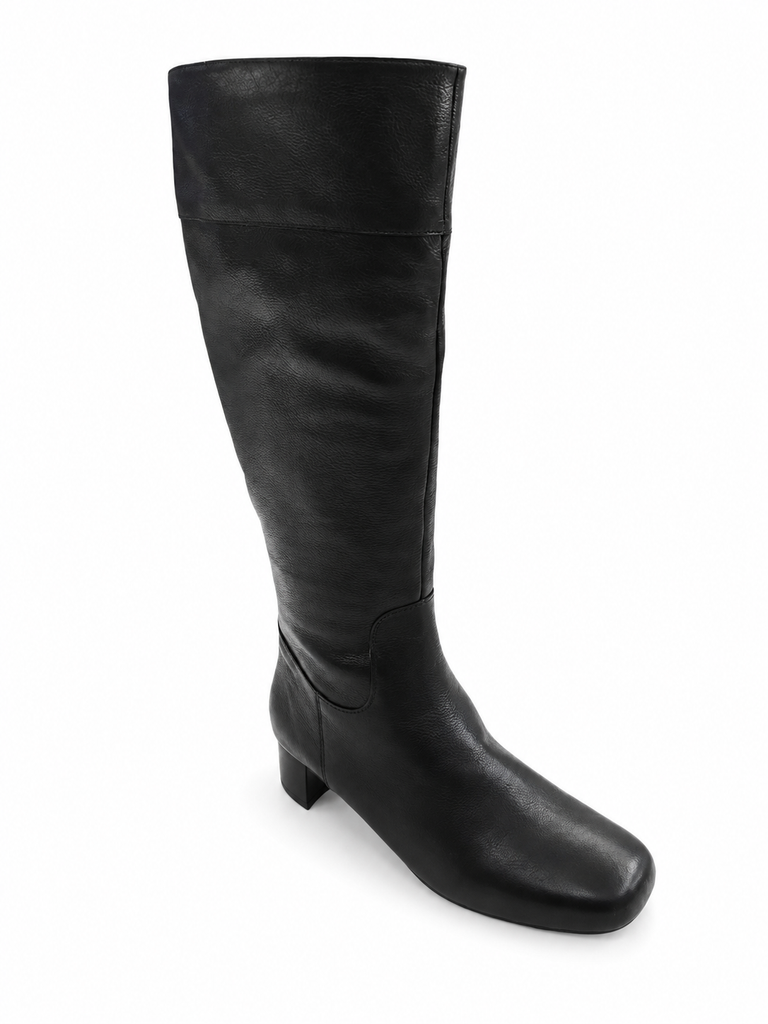 Florsheim Cuir Long Black Leather Boot