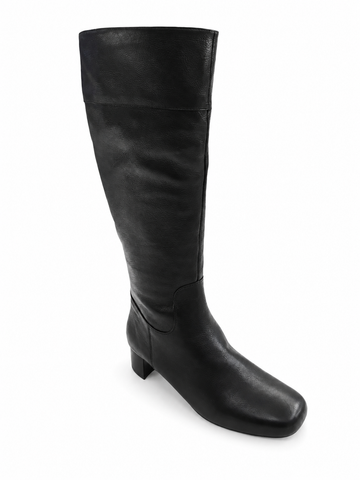 Florsheim Cuir Long Black Leather Boot