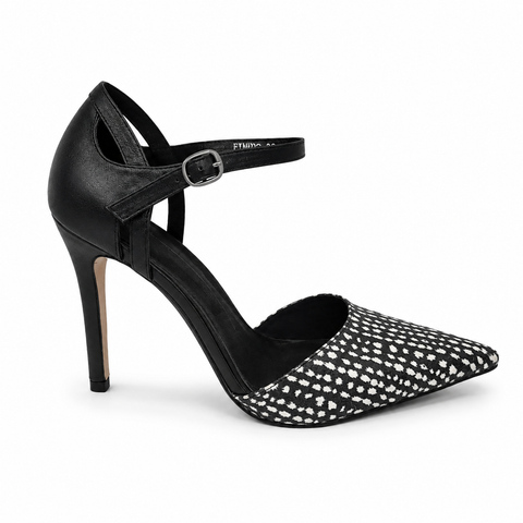 Mollini Finny Black White Spot Leather