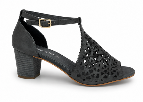 Django & Juliette Cavila ~ Teal ~ Tan ~ Leather Heel