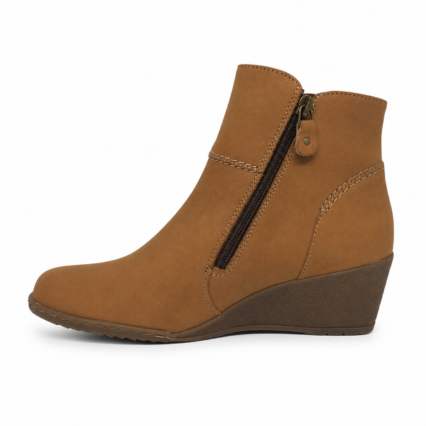 Kiarflex Klark Wedge 3 Colours ~ Black ~ Tan ~ Navy ~ Leather Boot
