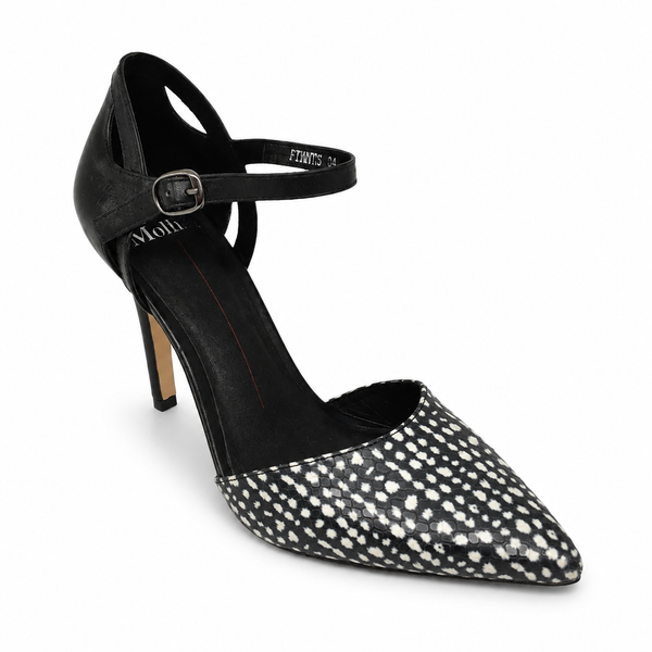 Mollini Finny Black White Spot Leather