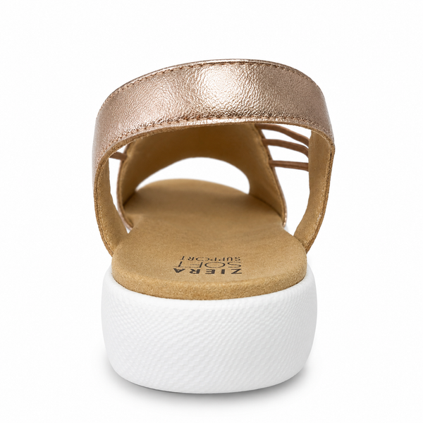 Ziera Udhays Rose Gold Leather Wide