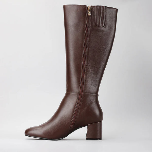 LeSansa Robel Long Tall Knee High Boot 2 Colours ~ Black ~ Chocolate Leather