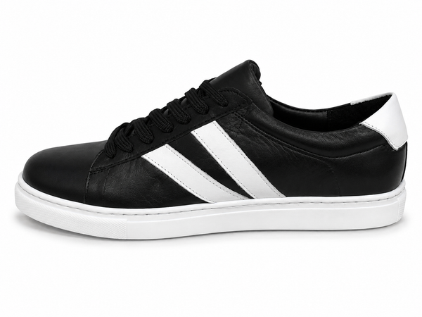 Cabello Ultimate ~ White Silver ~ Black White ~ White Taupe ~ Leather Sneaker