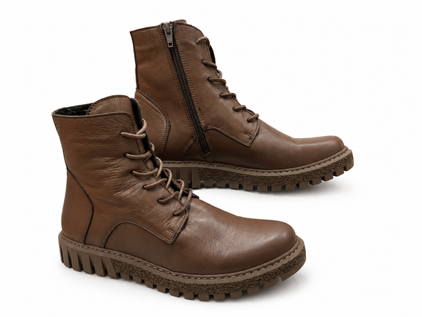 Bueno Jenny Taupe Leather Boot