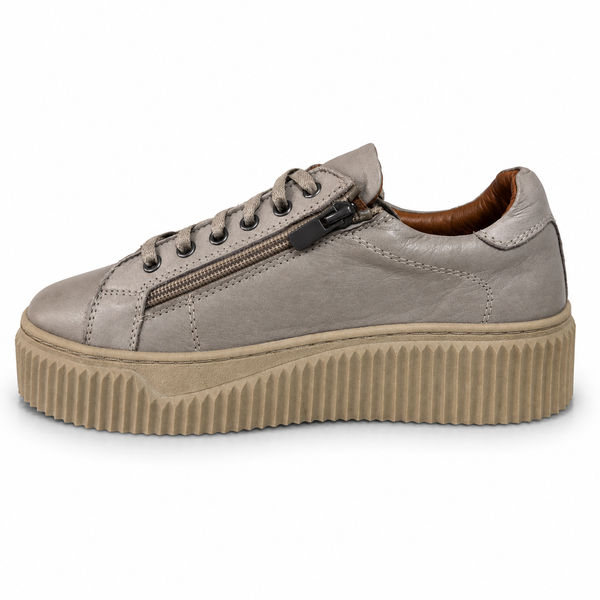 Sala Bonnie ~ 3 Colours ~ Black/White ~ White ~ Dark Stone ~ Leather Sneaker