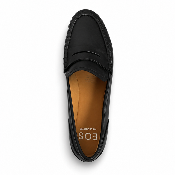 EOS Gana Penny Loafer Moccasin ~ 2 Colours ~ Black ~ Brandy ~ Leather