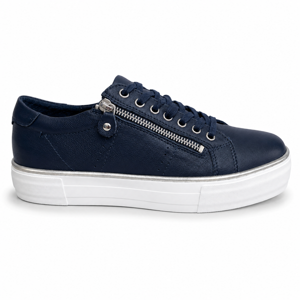 Django & Juliette Froggy ~ Navy ~ White ~ Vanilla ~ Black/White Sole ~ All Black ~ Leather