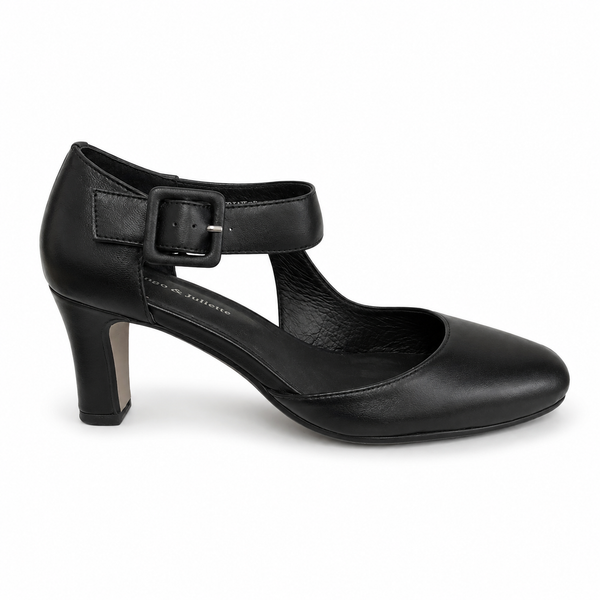 Django & Juliette Trinities Leather Heel 3 Colours ~ White ~ Black ~ Nude