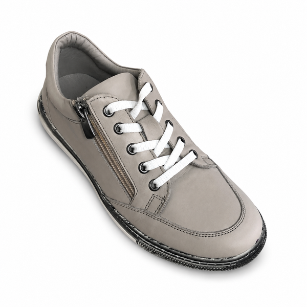 Sala Ronnie ~ Black ~ Tan ~ Taupe ~ White ~ Navy ~ Leather Zip Shoe