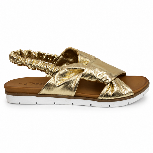 Cabello Yara 3 Colours ~ Black ~ Tan ~ Metallic Gold ~ Leather Sandal