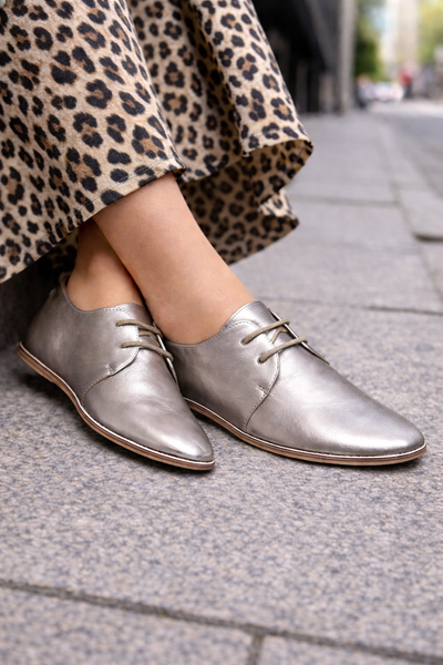 Miz Mooz Miley Bronze Leather Lace Up