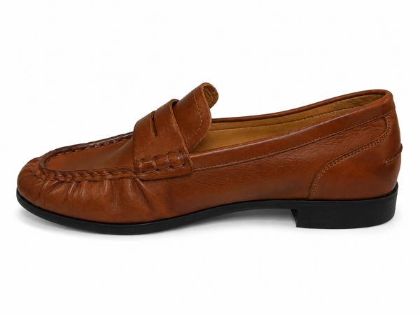 EOS Gana Penny Loafer Moccasin ~ 2 Colours ~ Black ~ Brandy ~ Leather