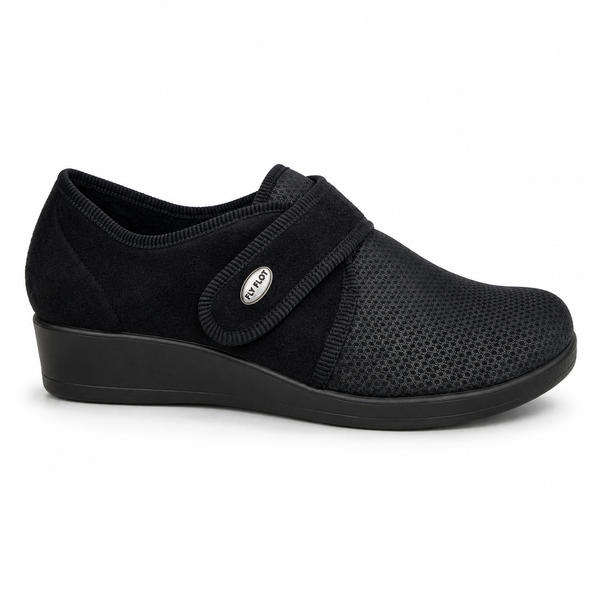 Fly Flot Black Velcro Slipper