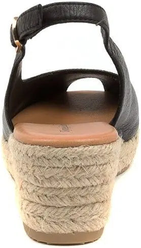 Django & Juliette Saniarly ~ Almond ~ Black ~ Tan ~ Leather Wedge