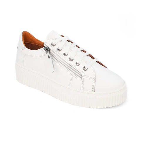 Sala Bonnie ~ 3 Colours ~ Black/White ~ White ~ Dark Stone ~ Leather Sneaker