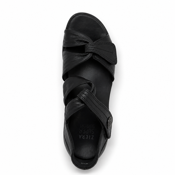 Ziera Doxie ~ Greige ~ Black ~ Leather
