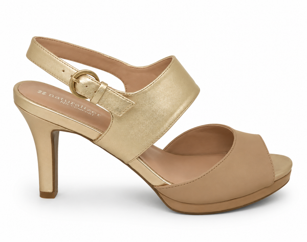 Naturalizer Nebula 2 Colours ~ Gold ~ Black ~ Leather Heel