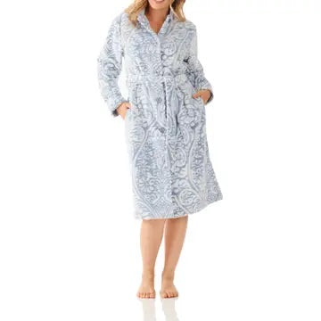 Magnolia Wallflowers Button Up Fleece Dressing Gown